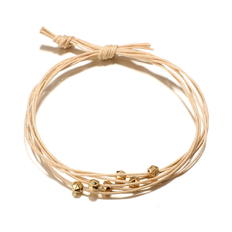 4 Color Girl Leather Charm Bracelet Fashion Multilayer Women Adjustable Bangle