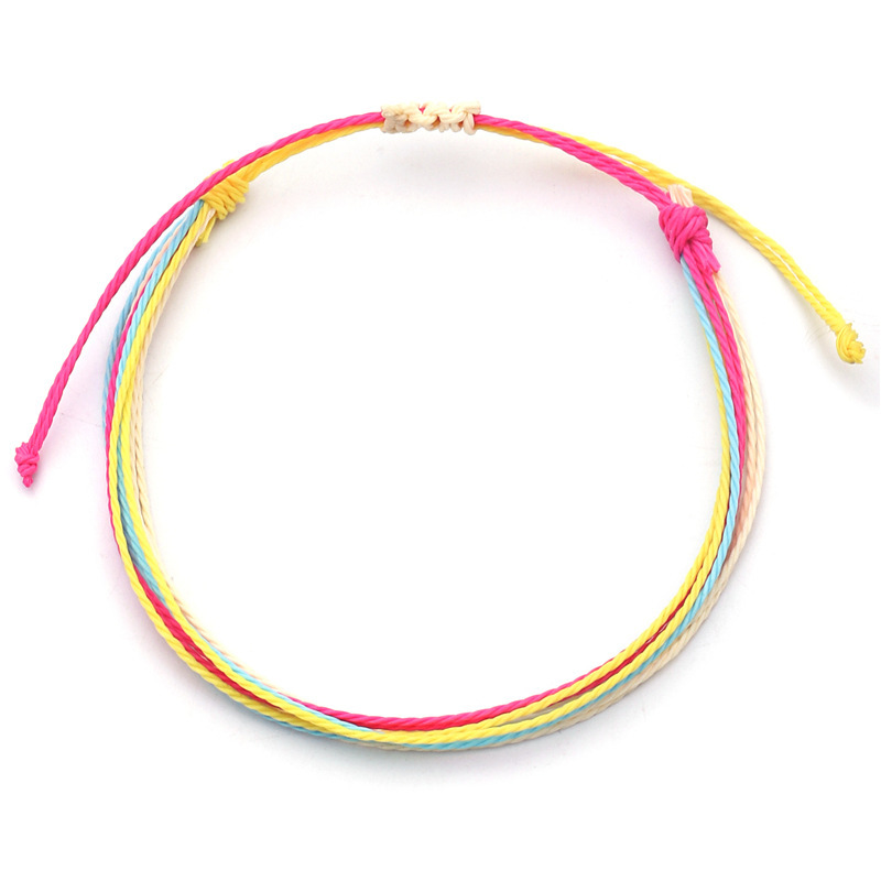 Girl Leather Charm Bracelet Fashion 3pcs/set Multilayer Women Adjustable Bangle