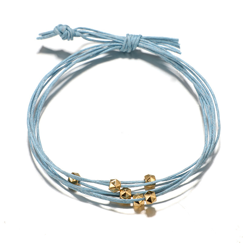 4 Color Girl Leather Charm Bracelet Fashion Multilayer Women Adjustable Bangle