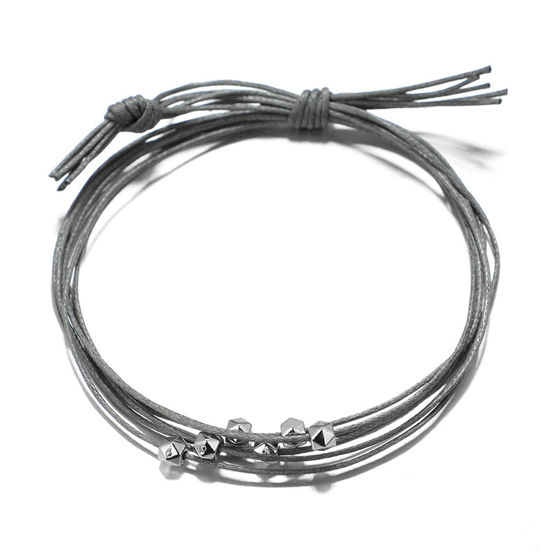 4 Color Girl Leather Charm Bracelet Fashion Multilayer Women Adjustable Bangle