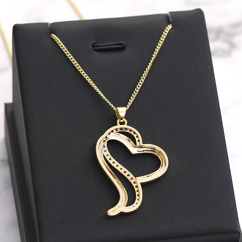 Mother's Day Necklace Pendant Gold and Silver Chic Mother and Child Love Heart Pendant Necklace The Best Gift for Mom