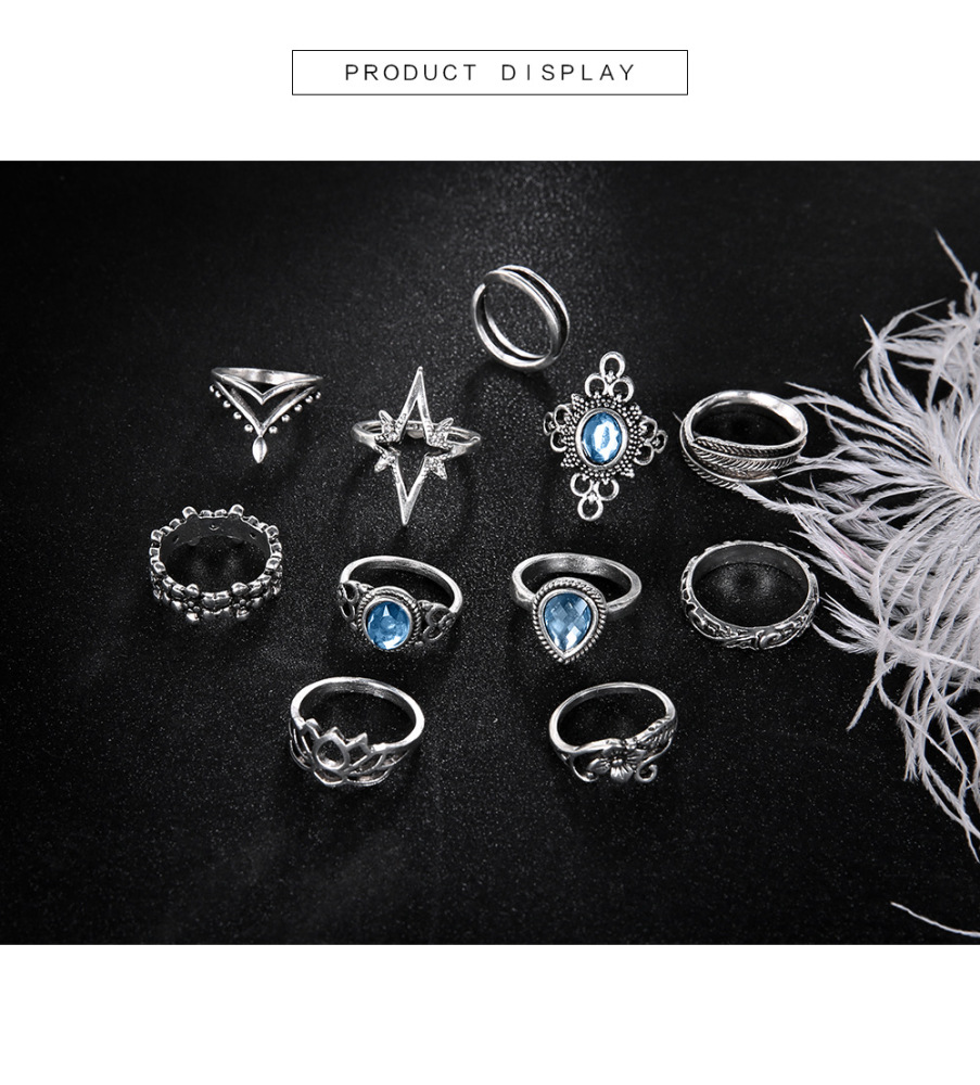 Vintage Knuckle Ring Set for Women Girls Stackable Rings Set Hollow Carved Flowers