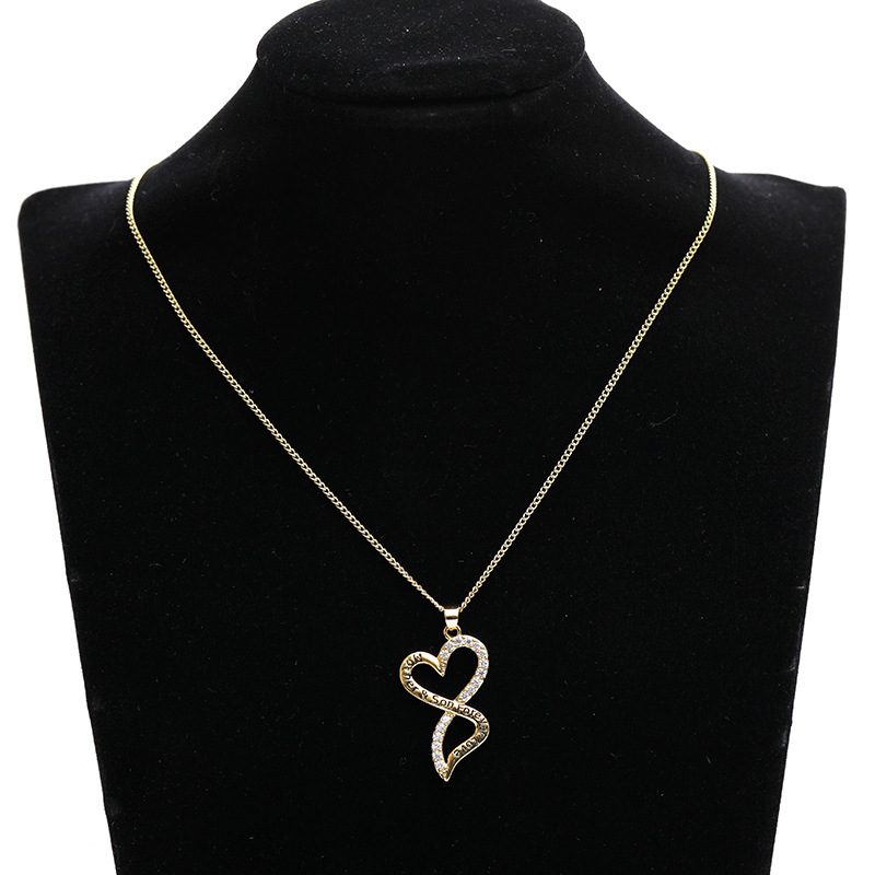 Mother's Day Necklace Pendant Gold and Silver Chic Mother and Child Love Heart Pendant Necklace The Best Gift for Mom