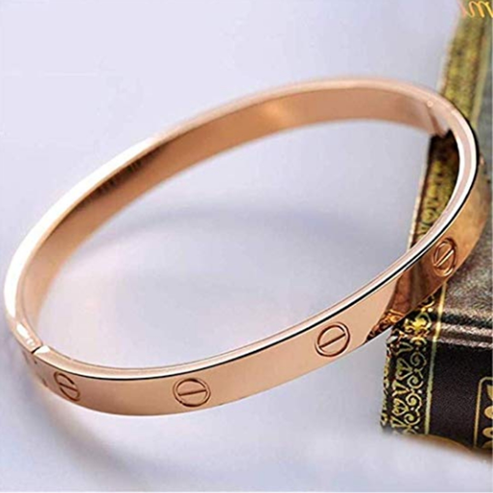 Bracelets for Women Love Bracelet Bangle for Couples Buckle Pulseras de Mujer Titanium Steel Girlfriend Boyfriend Valentines Wedding