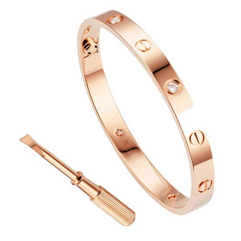 Bracelets for Women Love Bracelet Bangle for Couples Buckle Pulseras de Mujer Titanium Steel Girlfriend Boyfriend Valentines Wedding