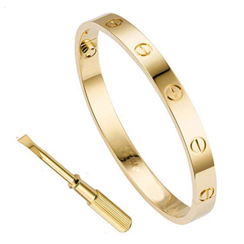 Bracelets for Women Love Bracelet Bangle for Couples Buckle Pulseras de Mujer Titanium Steel Girlfriend Boyfriend Valentines Wedding