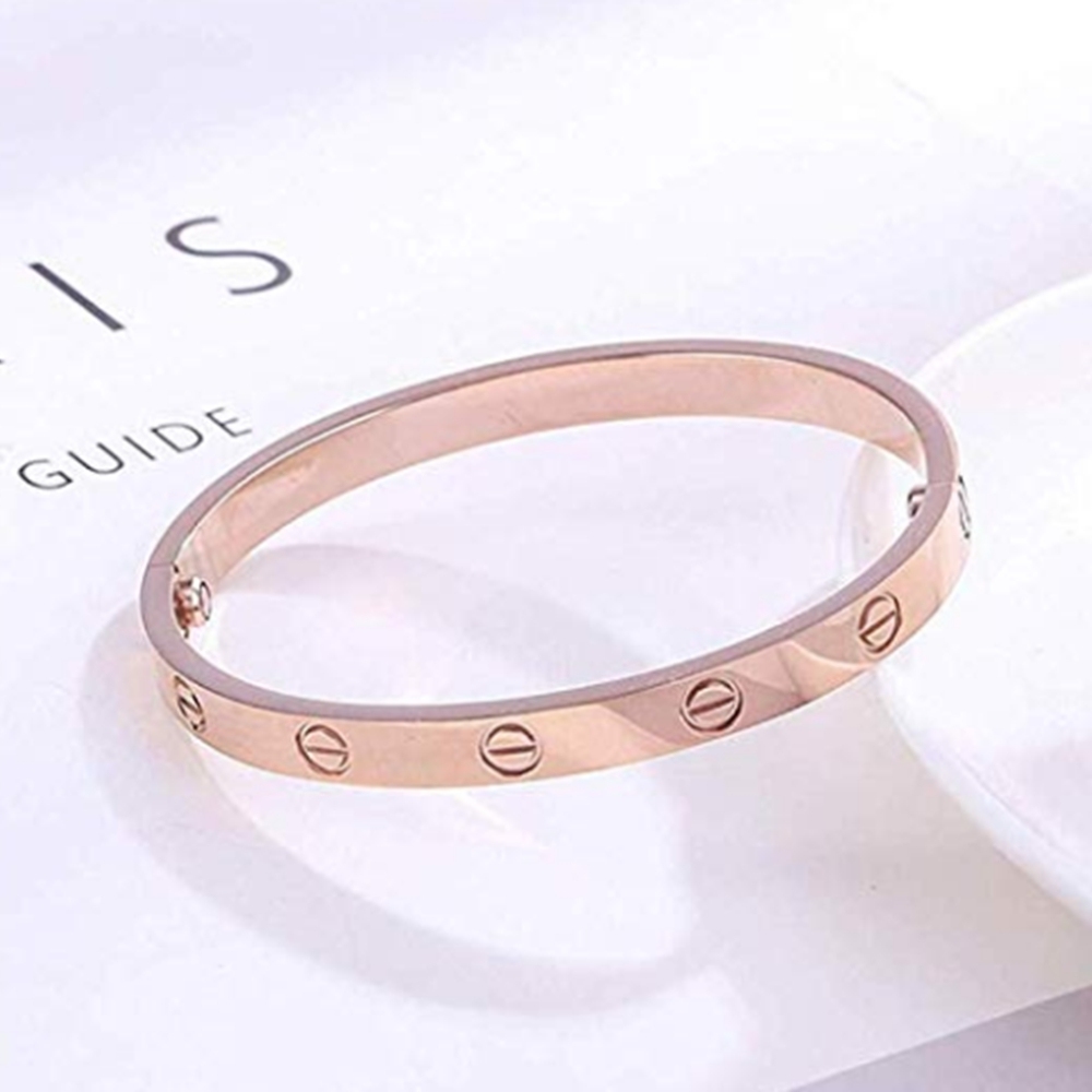 Bracelets for Women Love Bracelet Bangle for Couples Buckle Pulseras de Mujer Titanium Steel Girlfriend Boyfriend Valentines Wedding