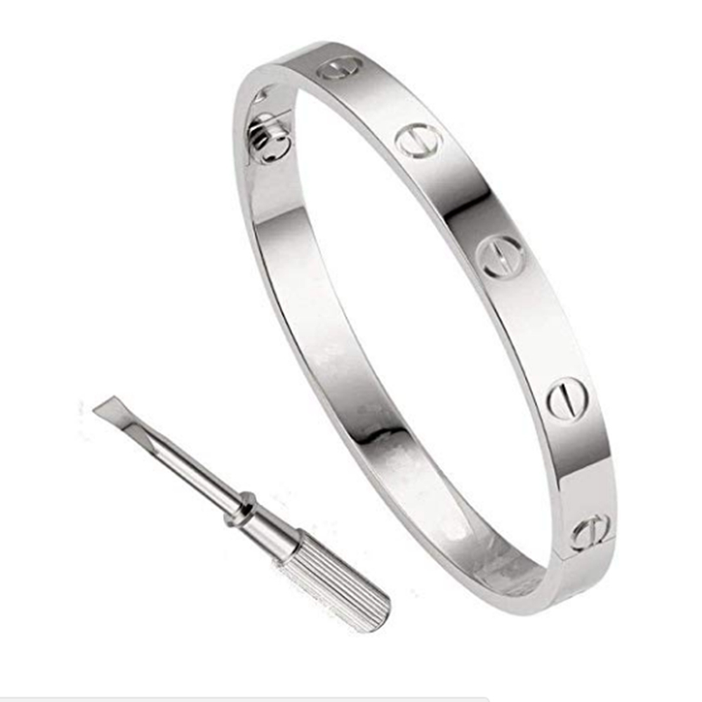Bracelets for Women Love Bracelet Bangle for Couples Buckle Pulseras de Mujer Titanium Steel Girlfriend Boyfriend Valentines Wedding