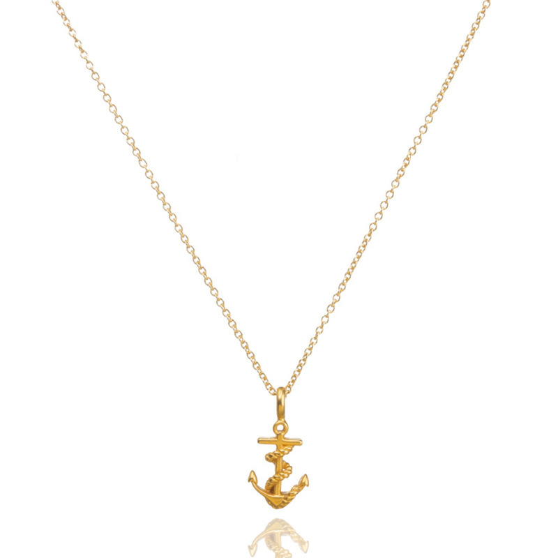 Gold Alloy Clavicle Short Simple Necklace for Women