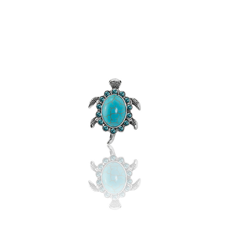 Women's Fashion Silver Zircon Alloy Synthetic Turquoise Ring