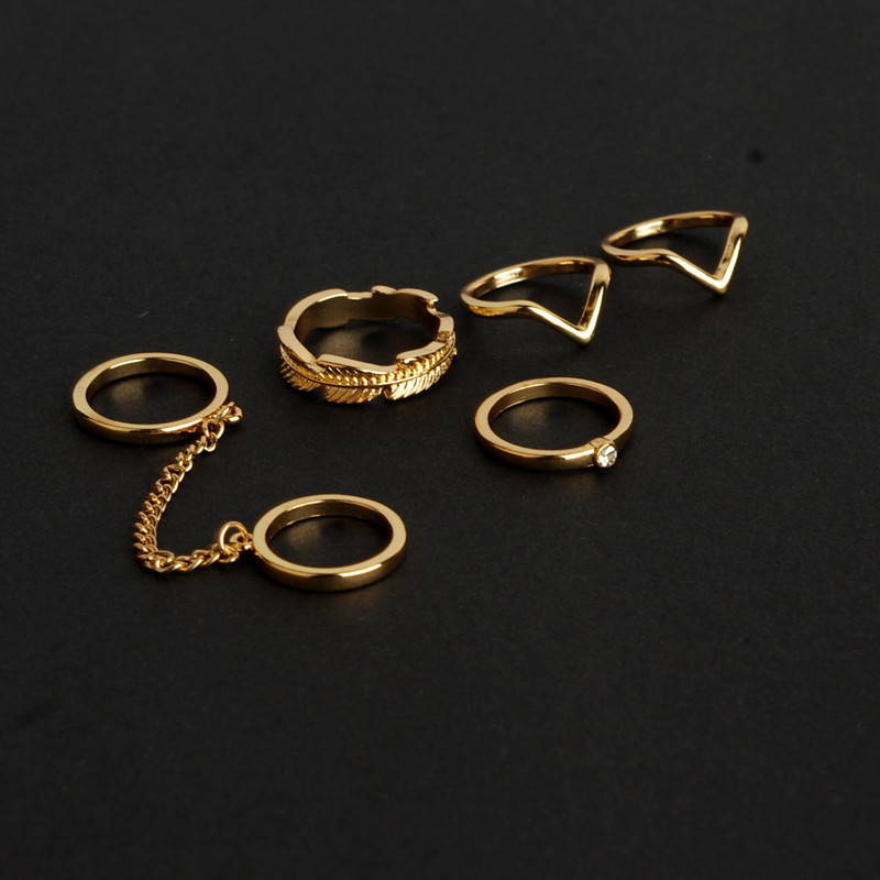 9pcs Fashion Rings Set Wedding Party Engagement Alloy Rings Jewelry Set