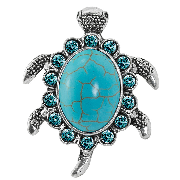 Women's Fashion Silver Zircon Alloy Synthetic Turquoise Stone Ring