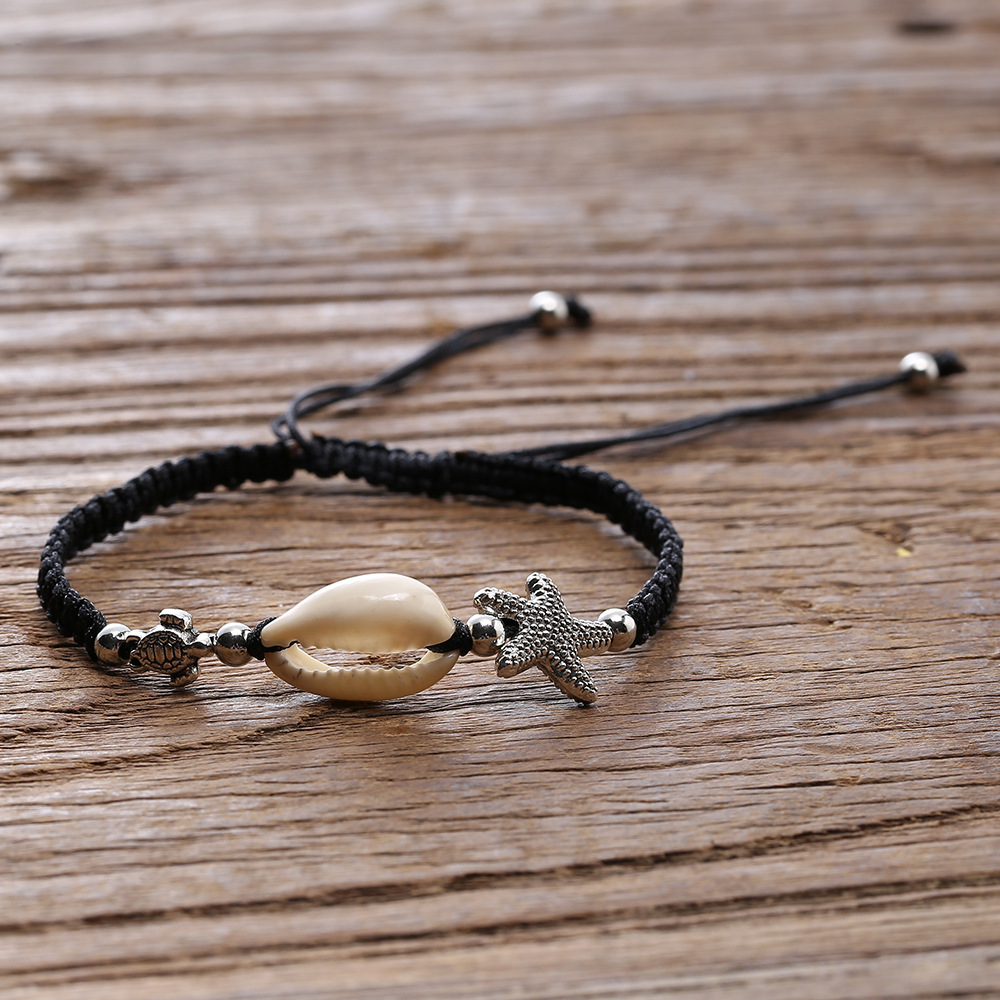 Beach Shell String Beads Bracelet Handmade Gold Natural Conch Cowry Strand Bangle Fashion Anklet Jewelry for Girls