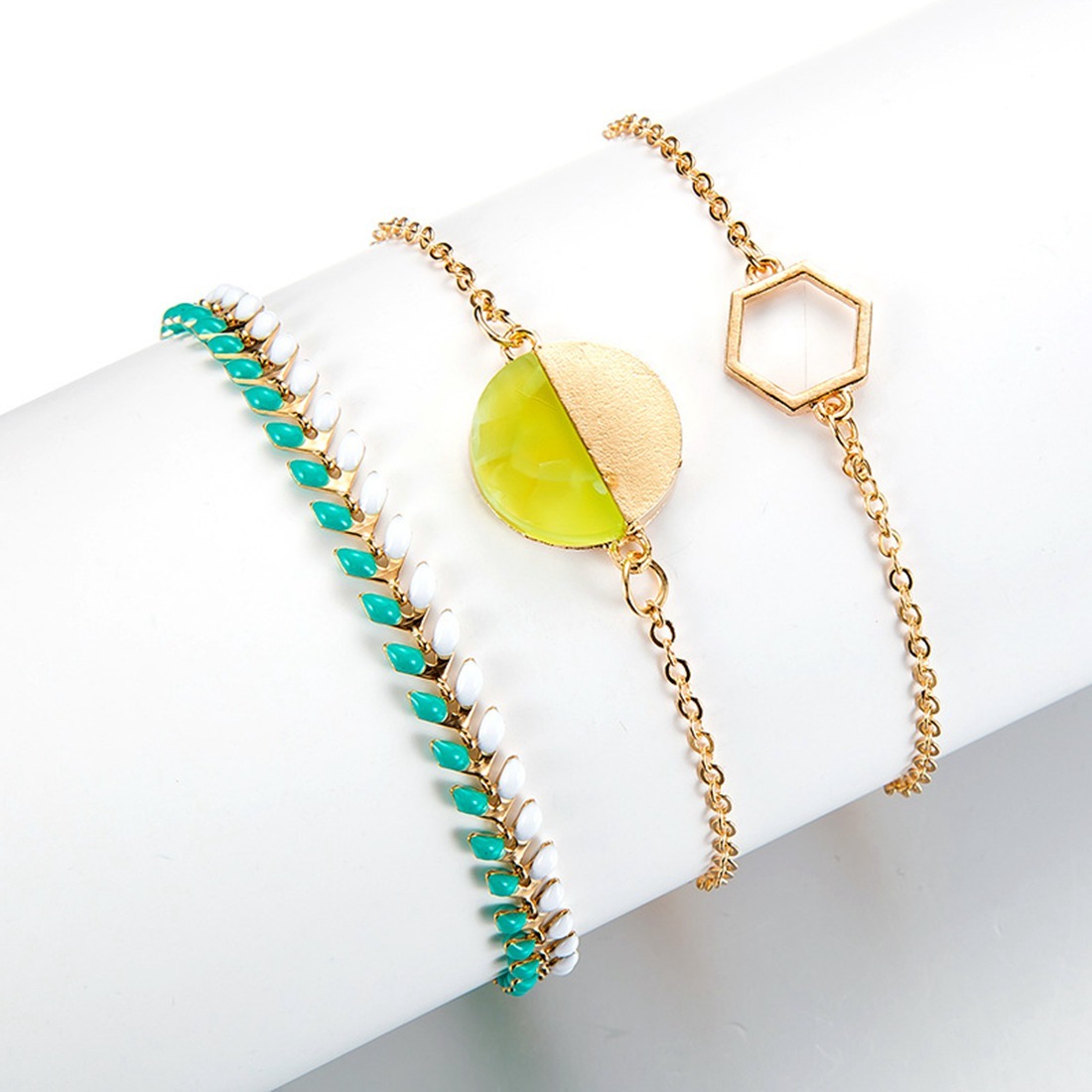 Gold Adjustable Olive Leaf Bracelets for Women Girls Wheat Spike Multiple Stackable Wrap Bangle Brangle Beach Foot Anklet …