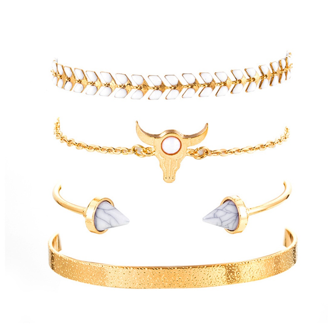 Gold Adjustable Olive Leaf Bracelets for Women Girls Wheat Spike Multiple Stackable Wrap Bangle Brangle Beach Foot Anklet …