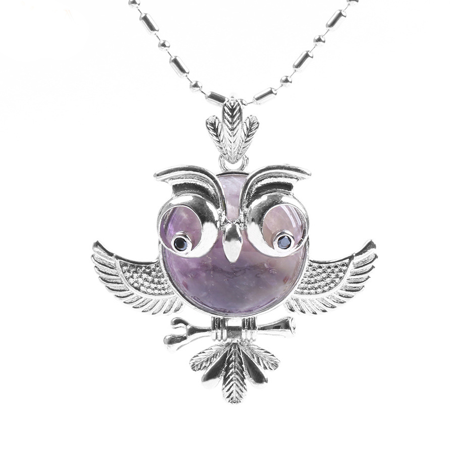 Women's Lucky Owl of Night Pendant Necklace and The Night Guardians Long Sweater Chain Owl Pendant Necklace Lovely Animal Pendant Necklace
