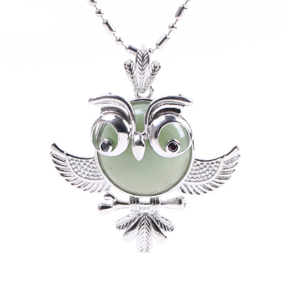 Women's Lucky Owl of Night Pendant Necklace and The Night Guardians Long Sweater Chain Owl Pendant Necklace Lovely Animal Pendant Necklace
