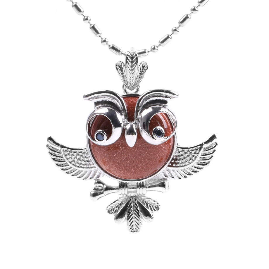 Women's Lucky Owl of Night Pendant Necklace and The Night Guardians Long Sweater Chain Owl Pendant Necklace Lovely Animal Pendant Necklace