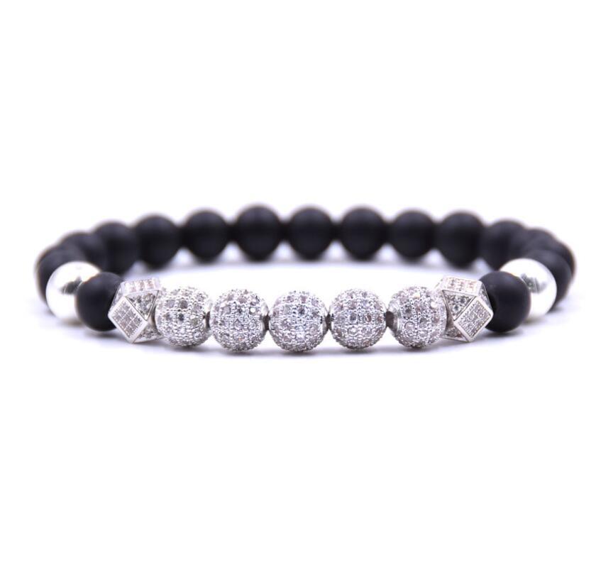 8mm Essential Oil Beads Bracelet Matte Onyx Bracelet Perfume Diffuser Bracelet for Men Women
