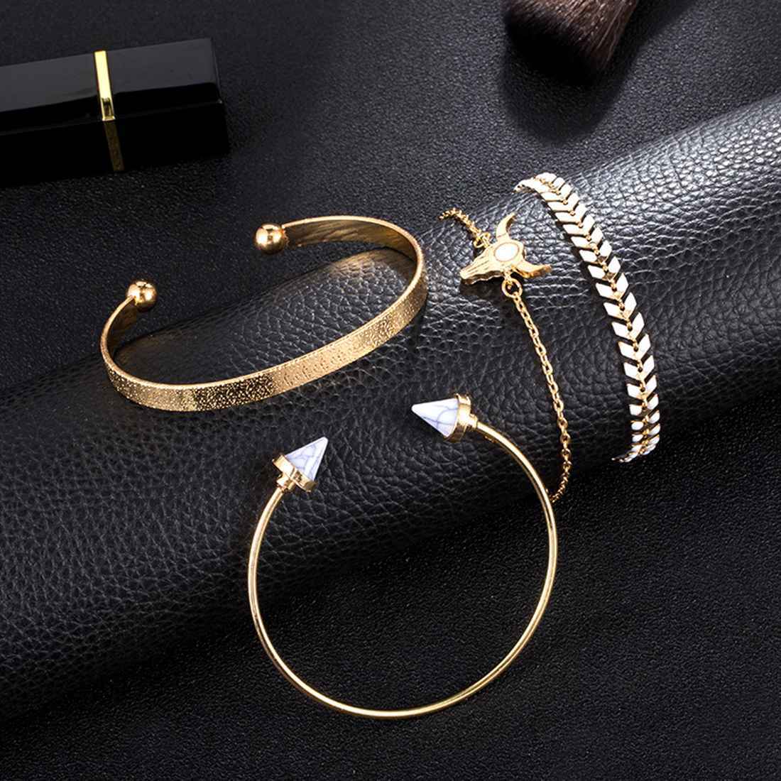 Gold Adjustable Olive Leaf Bracelets for Women Girls Wheat Spike Multiple Stackable Wrap Bangle Brangle Beach Foot Anklet …