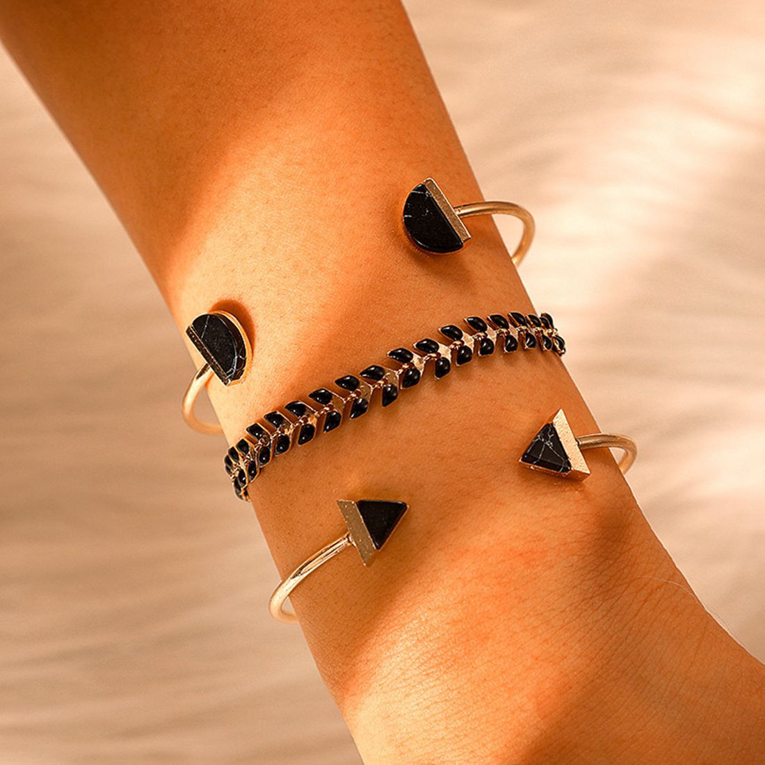 Gold Adjustable Olive Leaf Bracelets for Women Girls Wheat Spike Multiple Stackable Wrap Bangle Brangle Beach Foot Anklet …