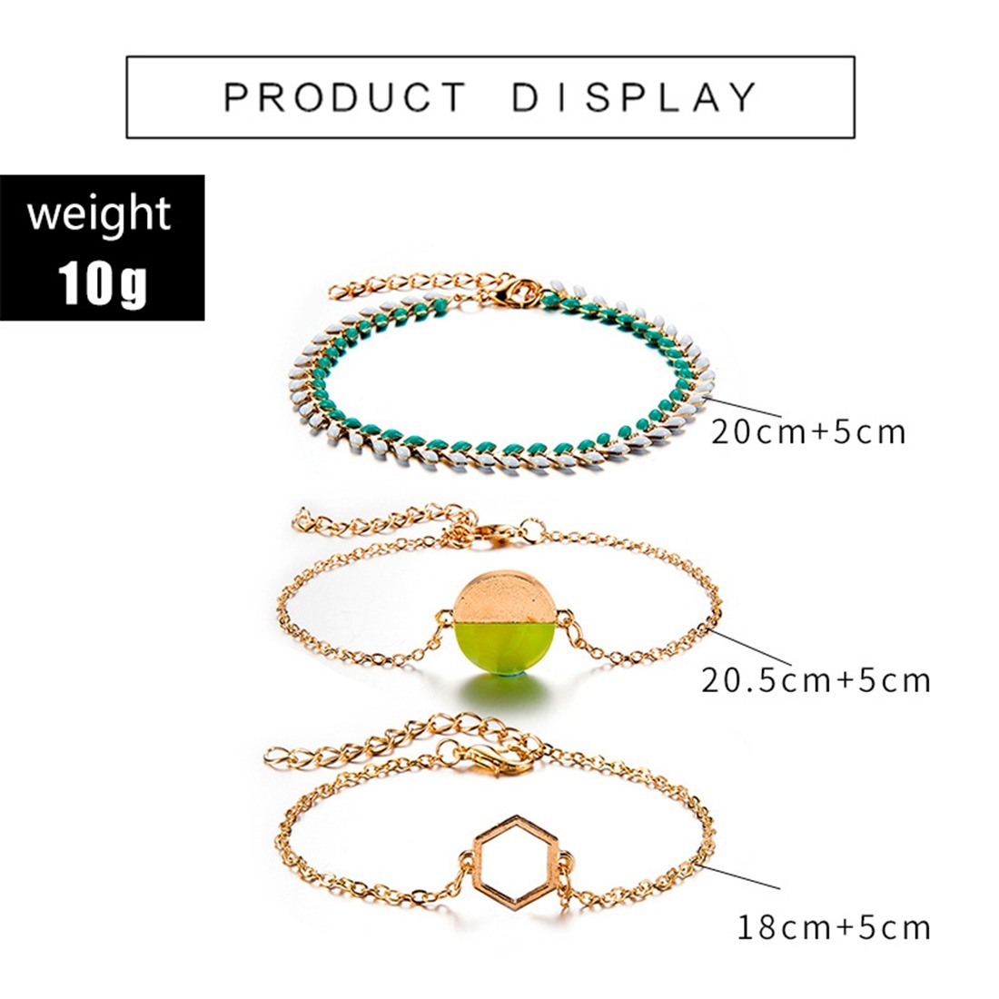 Gold Adjustable Olive Leaf Bracelets for Women Girls Wheat Spike Multiple Stackable Wrap Bangle Brangle Beach Foot Anklet …