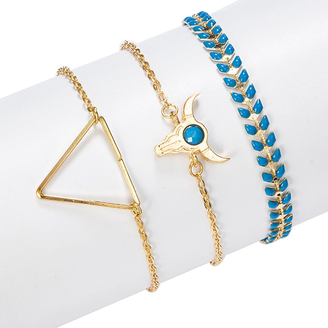 Gold Adjustable Olive Leaf Bracelets for Women Girls Wheat Spike Multiple Stackable Wrap Bangle Brangle Beach Foot Anklet …