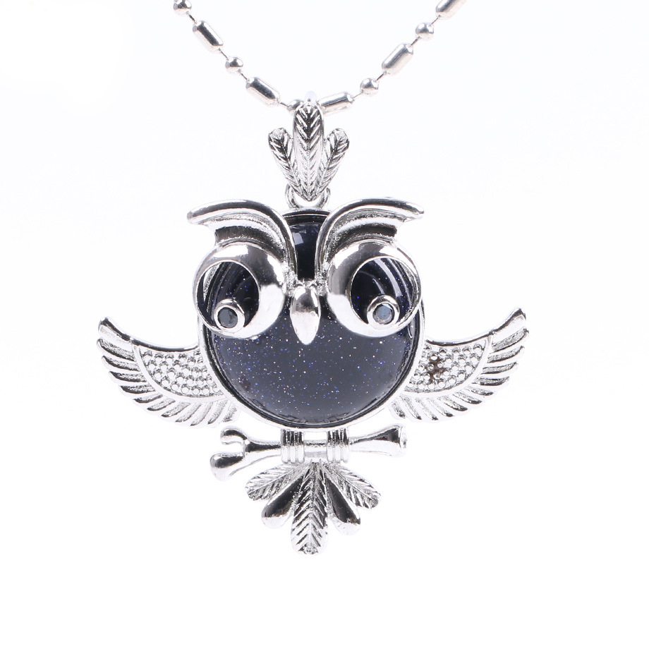 Women's Lucky Owl of Night Pendant Necklace and The Night Guardians Long Sweater Chain Owl Pendant Necklace Lovely Animal Pendant Necklace