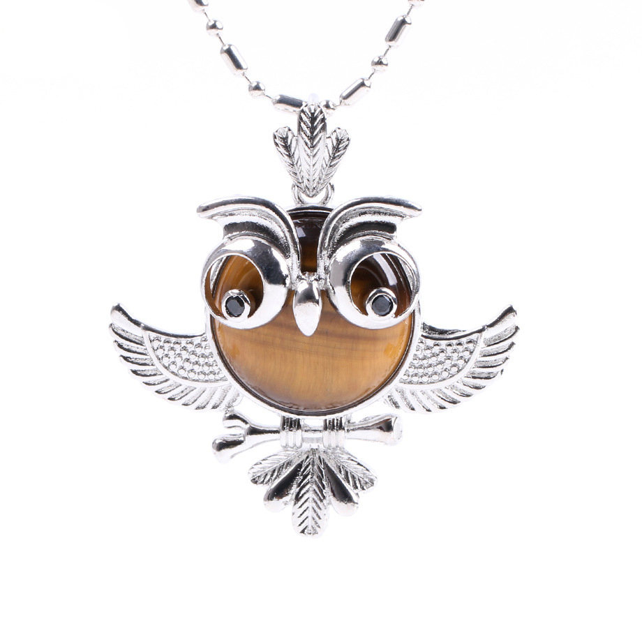 Women's Lucky Owl of Night Pendant Necklace and The Night Guardians Long Sweater Chain Owl Pendant Necklace Lovely Animal Pendant Necklace