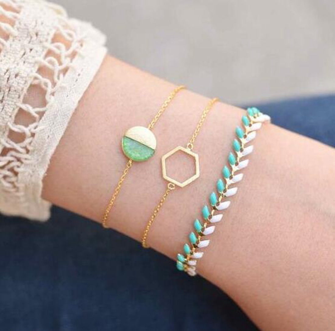 Gold Adjustable Olive Leaf Bracelets for Women Girls Wheat Spike Multiple Stackable Wrap Bangle Brangle Beach Foot Anklet …