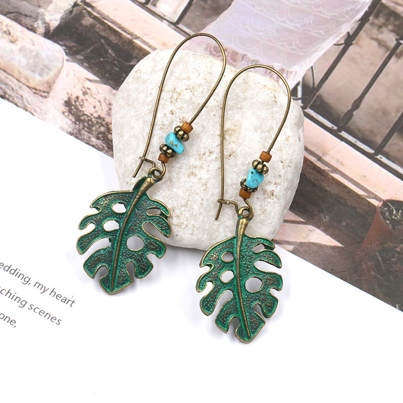 Bohemian National Style Drop Shaped Alloy Long Earrings