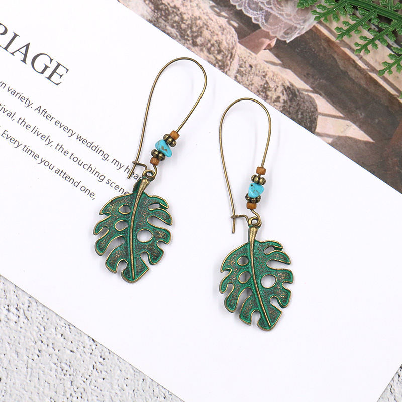 Bohemian National Style Drop Shaped Alloy Long Earrings