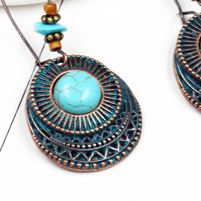 Bohemian National Style Drop Shaped Alloy Long Earrings