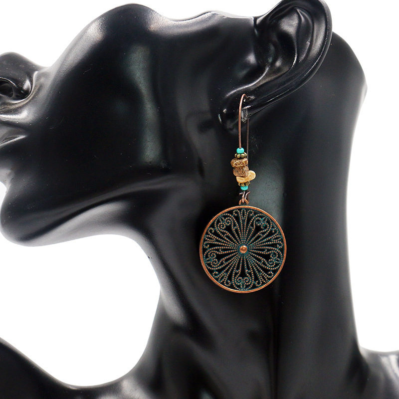 Bohemian National Style Drop Shaped Alloy Long Earrings