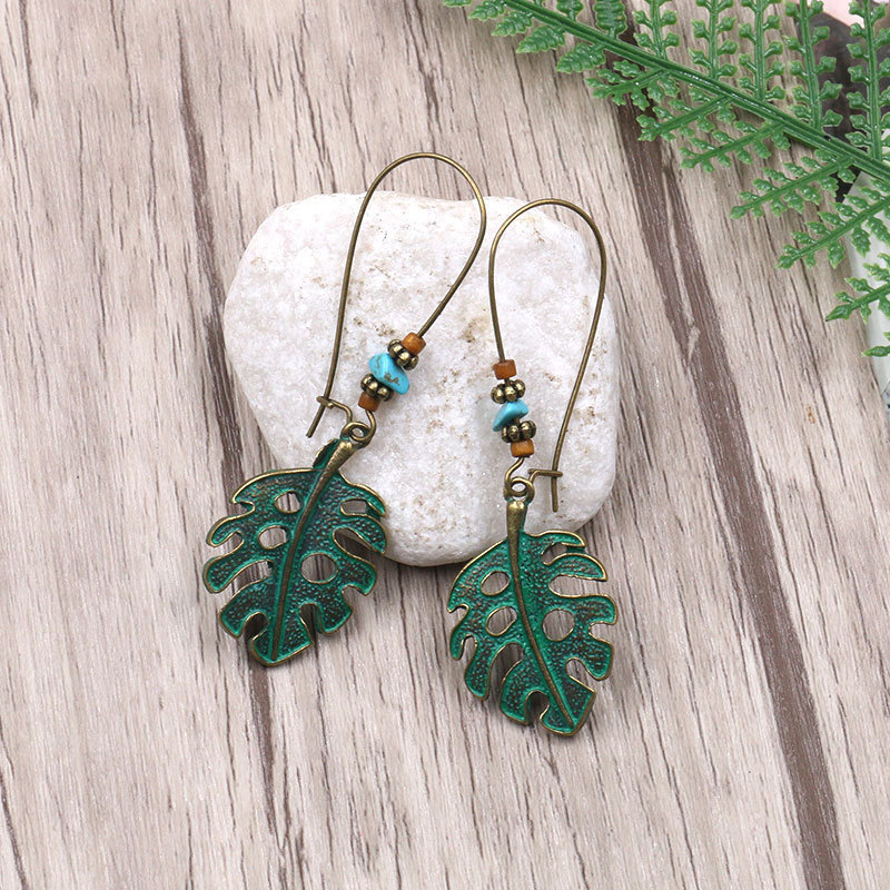 Bohemian National Style Drop Shaped Alloy Long Earrings