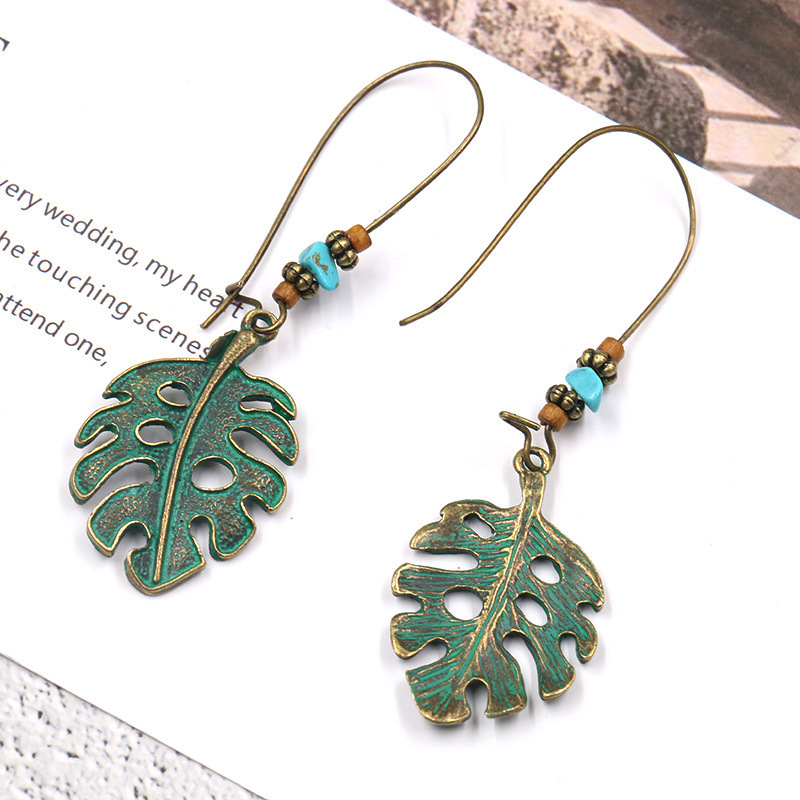 Bohemian National Style Drop Shaped Alloy Long Earrings