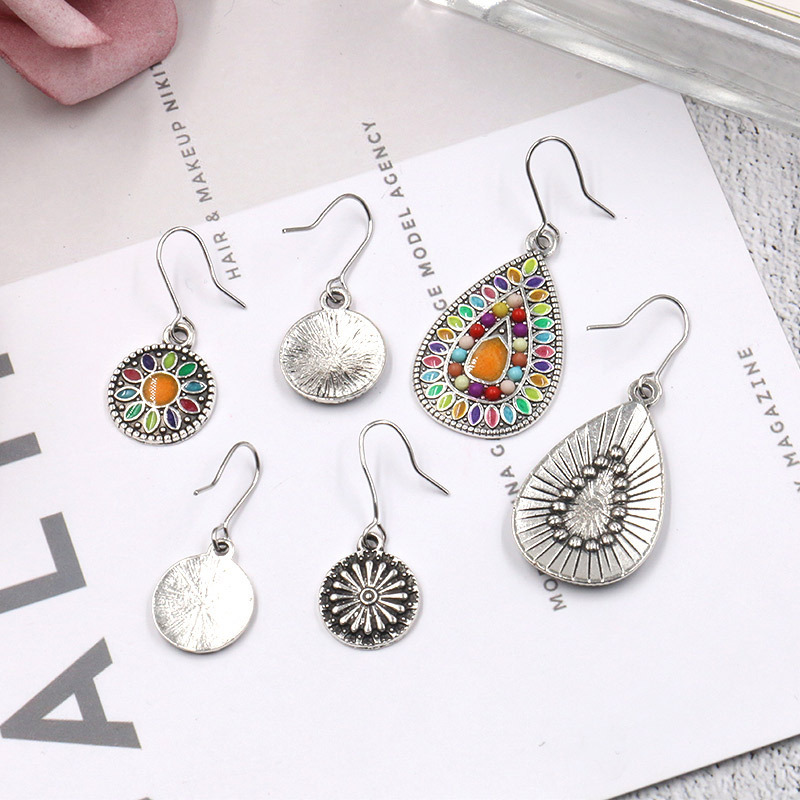 Bohemian National Style Drop Shaped Alloy Long Earrings