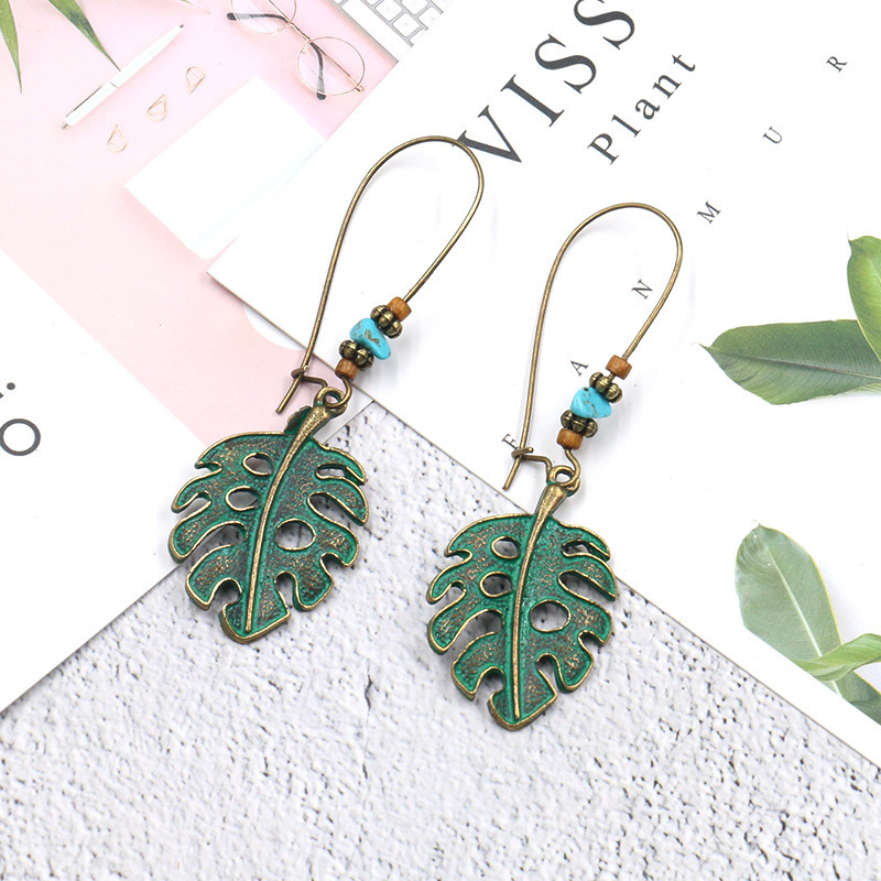 Bohemian National Style Drop Shaped Alloy Long Earrings