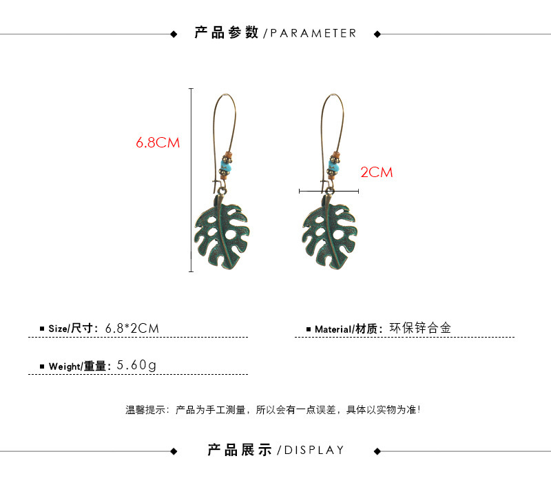 Bohemian National Style Drop Shaped Alloy Long Earrings