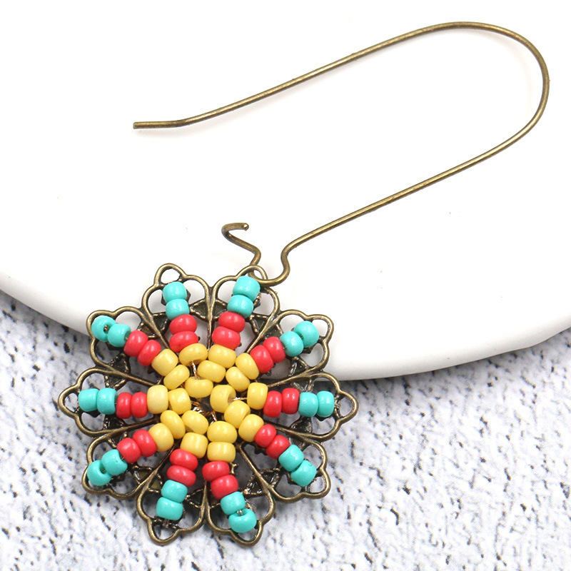 Bohemian National Style Drop Shaped Alloy Long Earrings