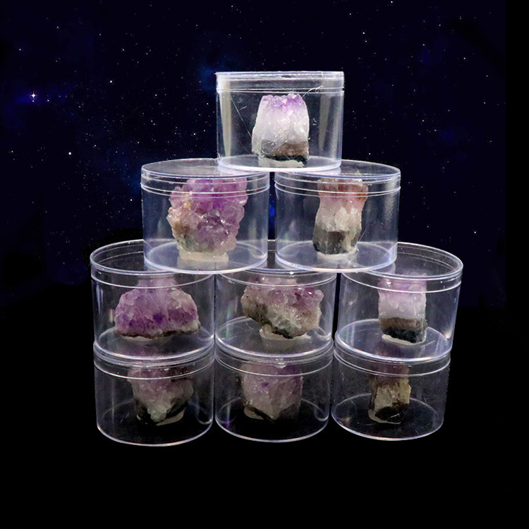 rockcloud Natural Purple Amethyst Quartz Crystal Cluster Geode Druzy Home Decoration Gemstone Specimen
