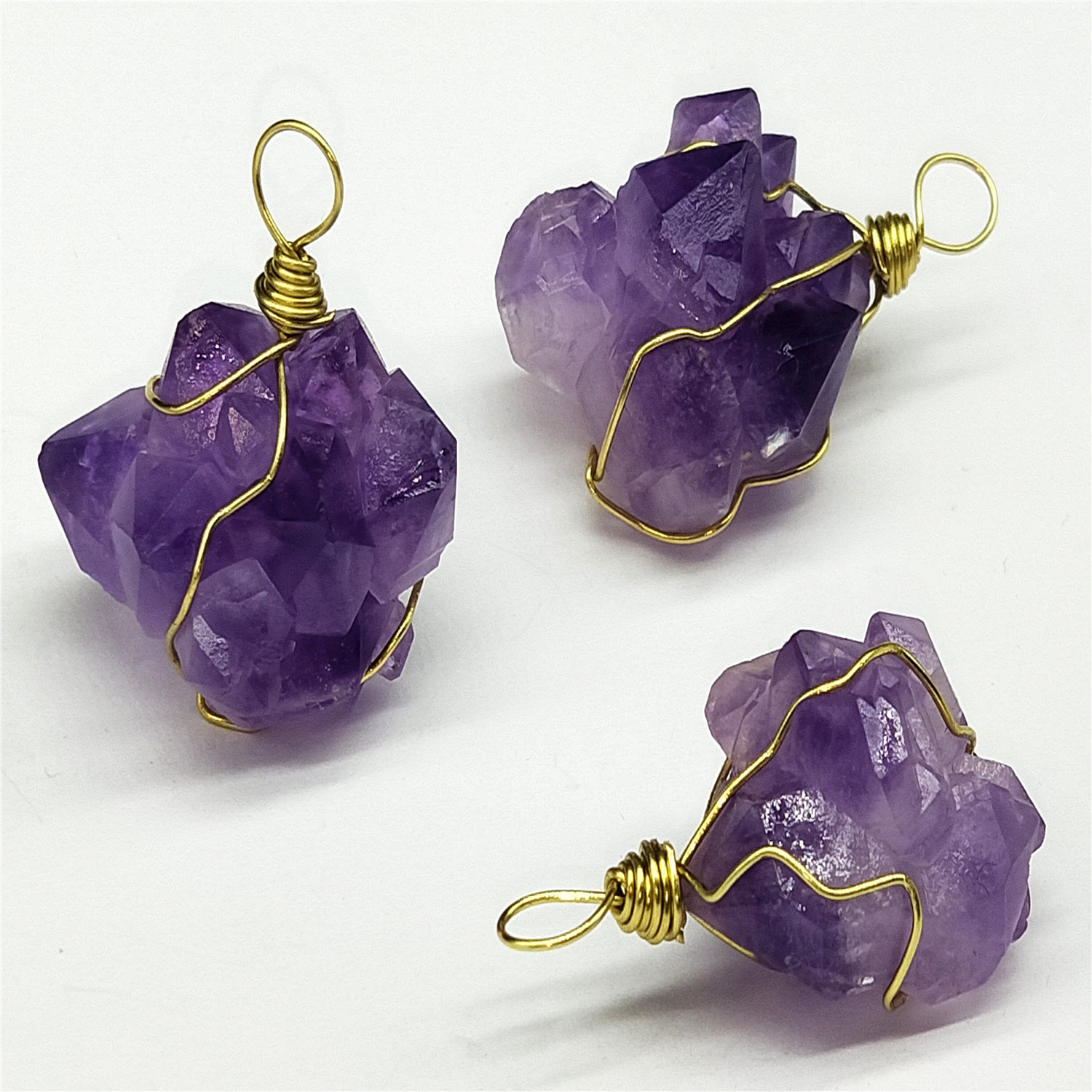 rockcloud Natural Purple Amethyst Quartz Crystal Cluster Geode Druzy Home Decoration Gemstone Specimen