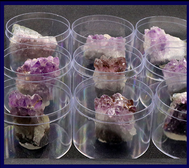 rockcloud Natural Purple Amethyst Quartz Crystal Cluster Geode Druzy Home Decoration Gemstone Specimen