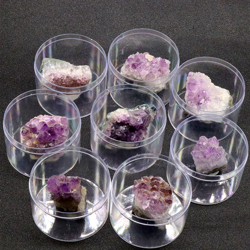 rockcloud Natural Purple Amethyst Quartz Crystal Cluster Geode Druzy Home Decoration Gemstone Specimen