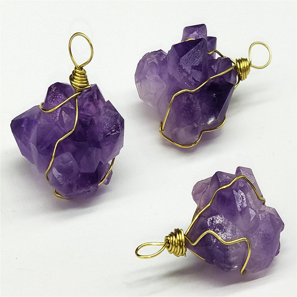 rockcloud Natural Purple Amethyst Quartz Crystal Cluster Geode Druzy Home Decoration Gemstone Specimen