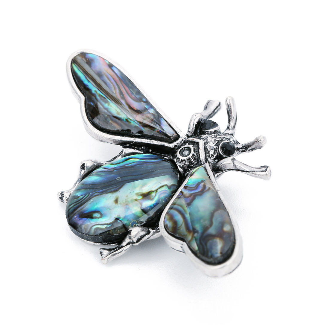 Natural Gemstone Abalone Wing Bee Pendant Brooch 55x34CM for women men
