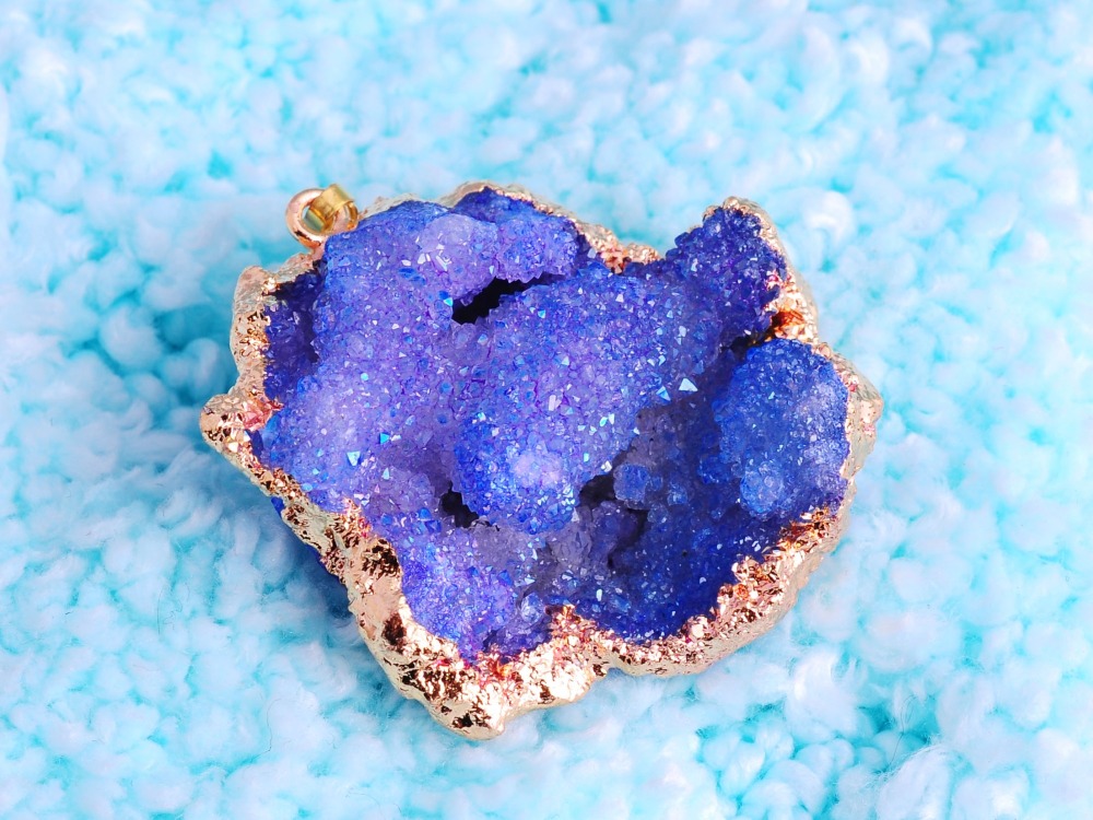 Natural Agate Pendants，Crystal  Slice Freeform Ice Quartz Agate  Necklace