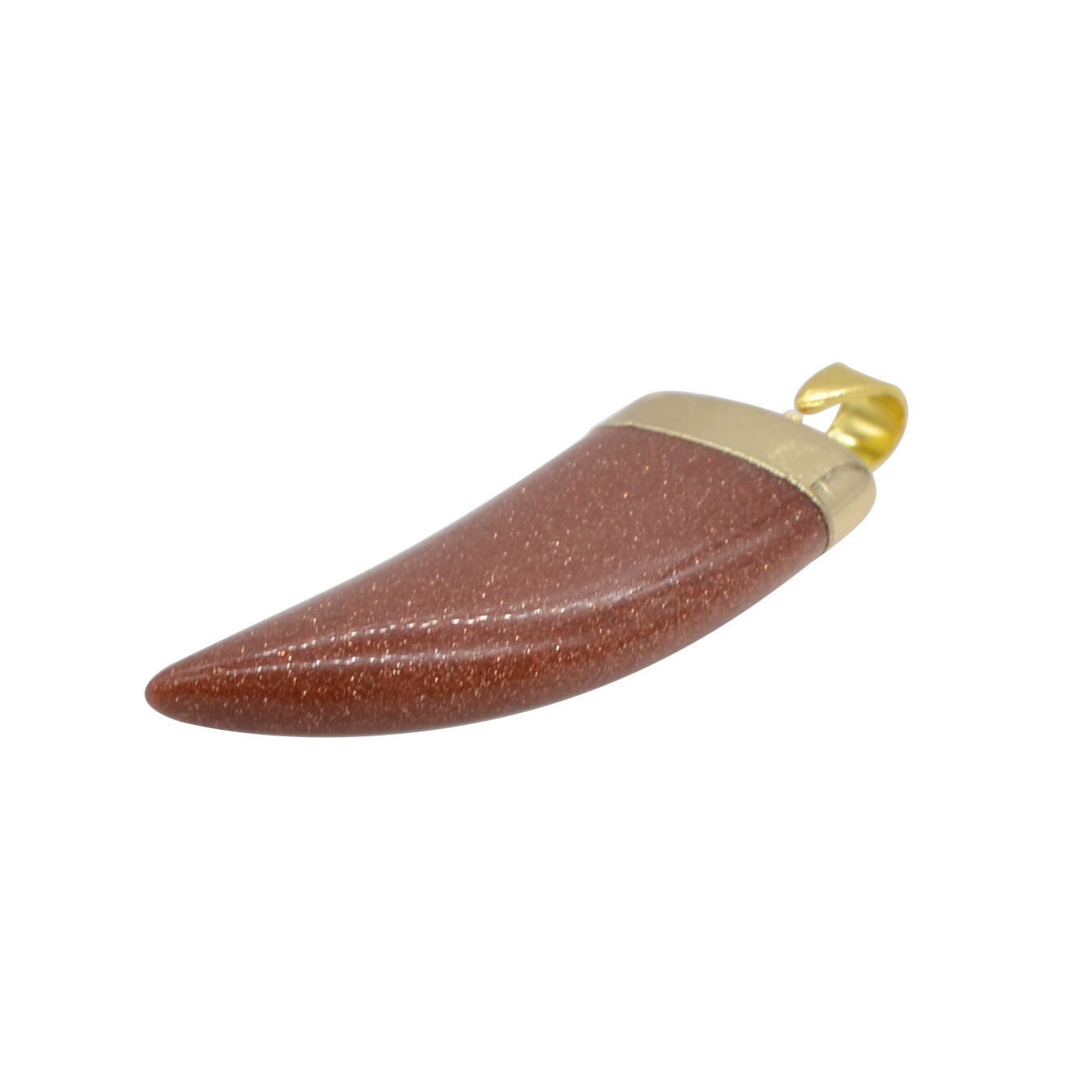 Ox Horn Pendant,Natural Stone Gold Plated Necklace Jewelry for Women and Girls