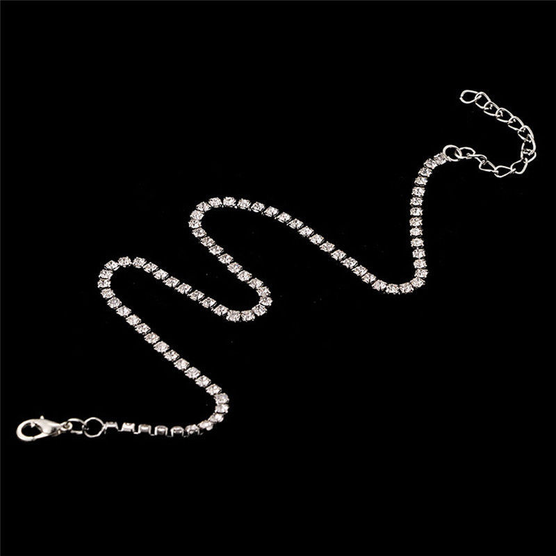 Bridal Wedding Jewelry Crystal Rhinestone Collar Choker Necklace