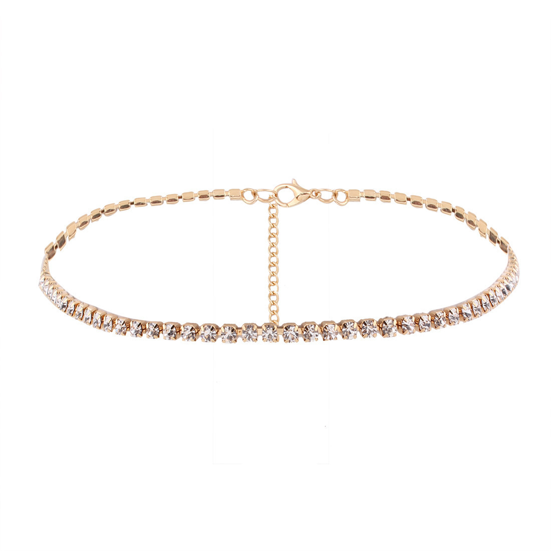 Bridal Wedding Jewelry Crystal Rhinestone Collar Choker Necklace